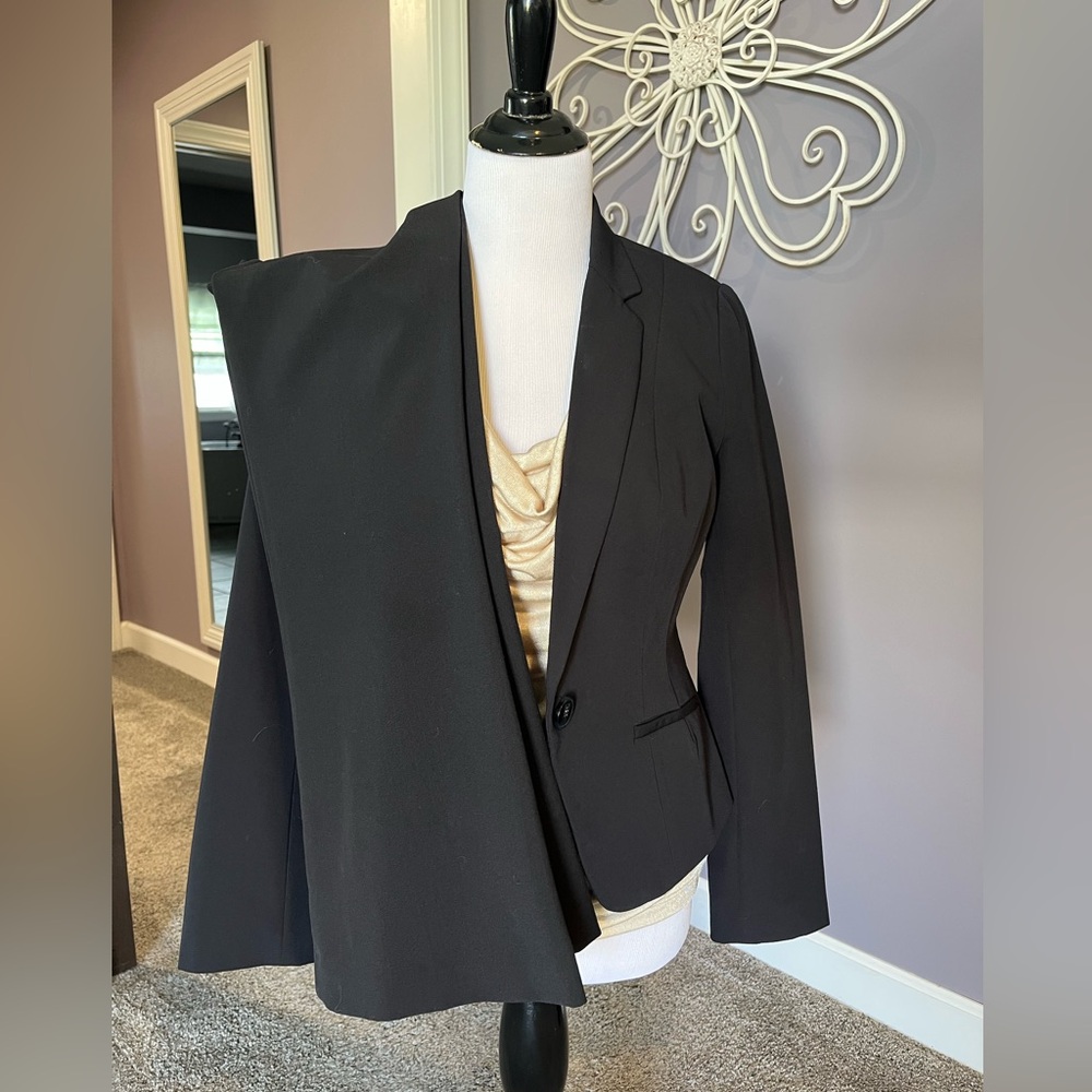 Worthington 3-piece Black Gold Suit Pants 6 Jacket/Shell Small